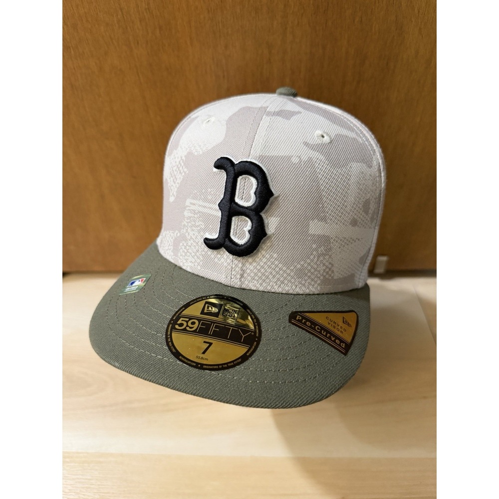 Boston Red Sox MLB New Era Armed Forces Day 59FIFTY Fitted Hat 7 Cap Camo